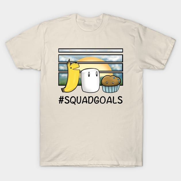 Squad Goals Black text for Light shirts T-Shirt by Jace and Marshi